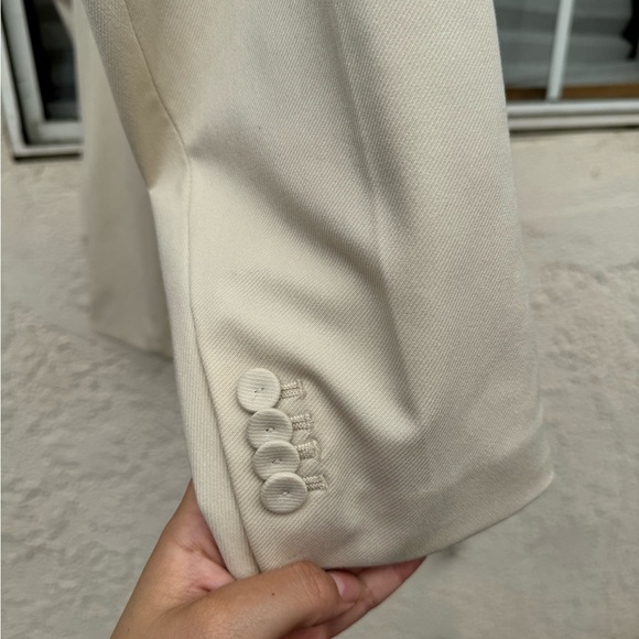 H&M Cream Double button Blazer/ Size XL - Picture 7 of 8